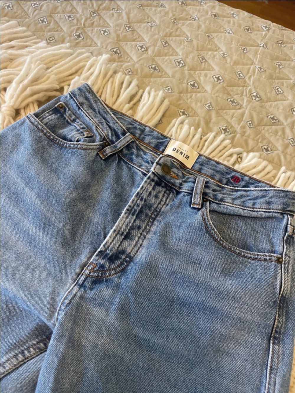 Sezane ‘Brut Sexy’ Straight Leg Light Blue Denim Jeans - Size 29 / US 6 - Picture 3 of 11